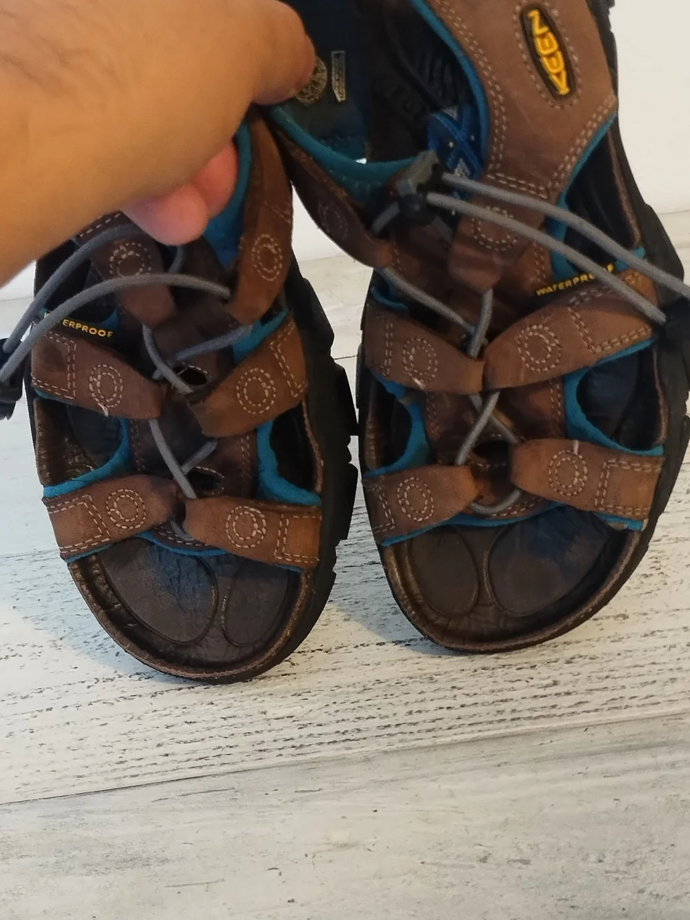 Keen Sarasota Waterproof Sandal Shoes Womens 6 Outdoor Hiking Fisherman Leather
